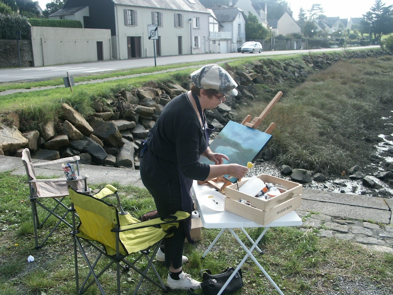 Liane Lhéret dans son atelier